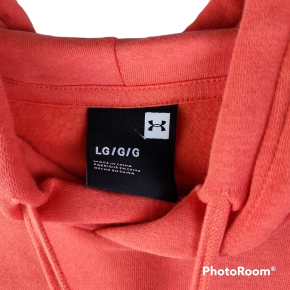 NWOT Under Armour Hooded Sweatshirt Size Large Melon Orange - Picture 4 of 5